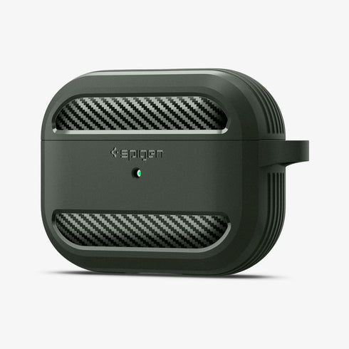 ACS05482 - Apple AirPods Pro 2 Case Rugged Armor in matte black showing the front